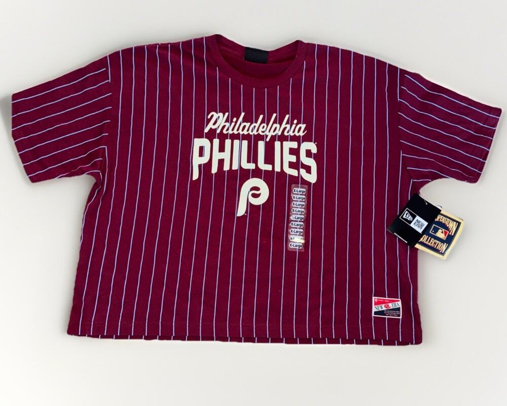 New Era Philadelphia Phillies Crop Shirt Cooperstown Collection 1883 Baseball XL